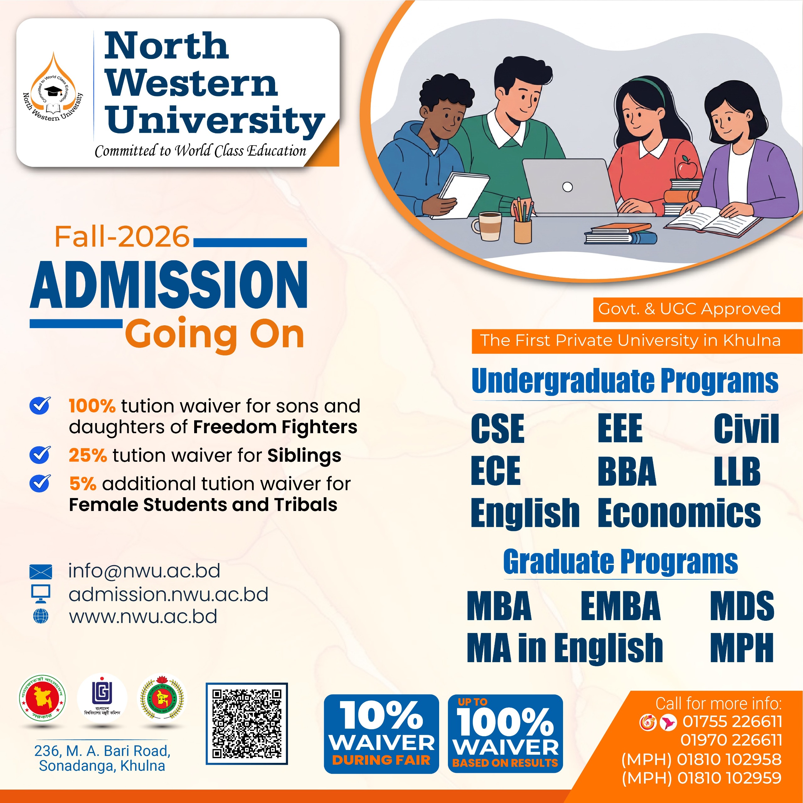 Admission Open for Fall Semester 2026